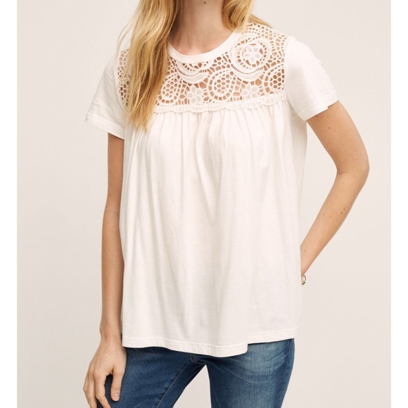 Anthropologie Tops - Anthropologie Lace Bib Top Eri + Ali Sz S EUC